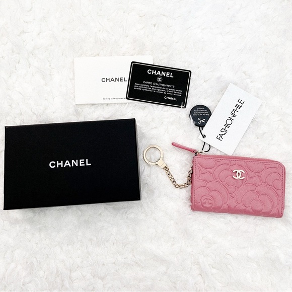 Chanel Pink Camellia Keychain Case - Picture 1 of 5